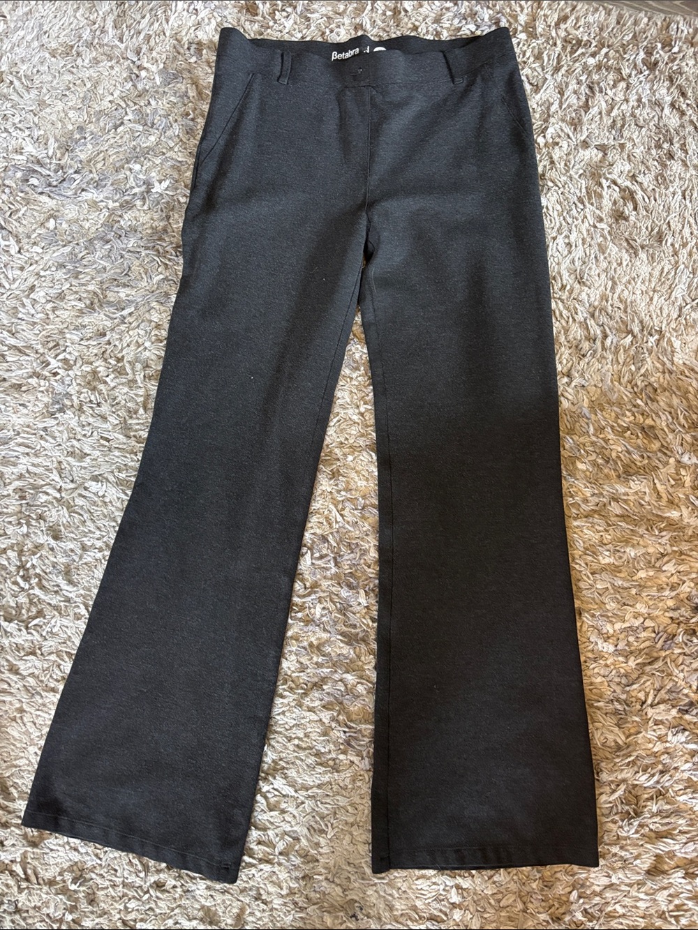 Petite Black Stretch Bootcut Trousers